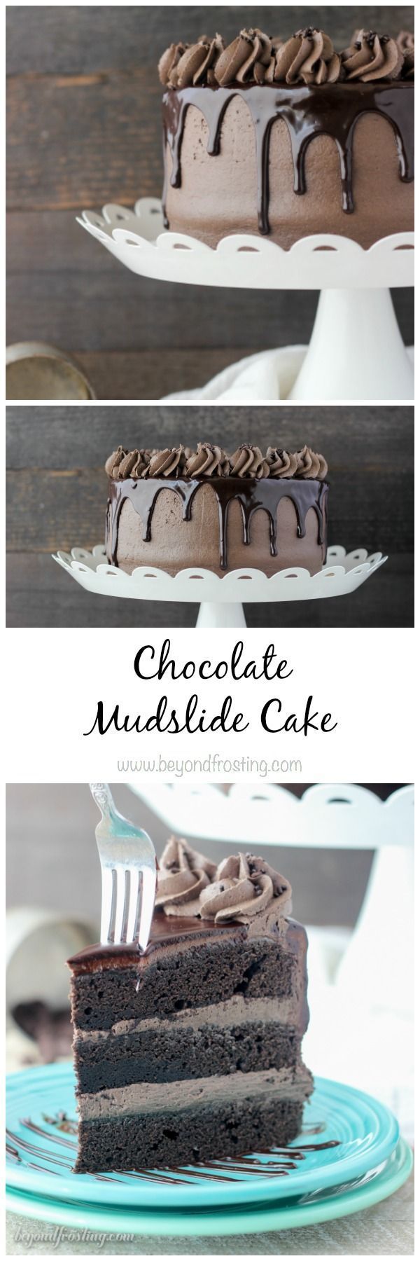 This Chocolate Mudslide Cake is loaded with chocolate, Kahlua and Bailey’s Irish Cream. The decadent cho