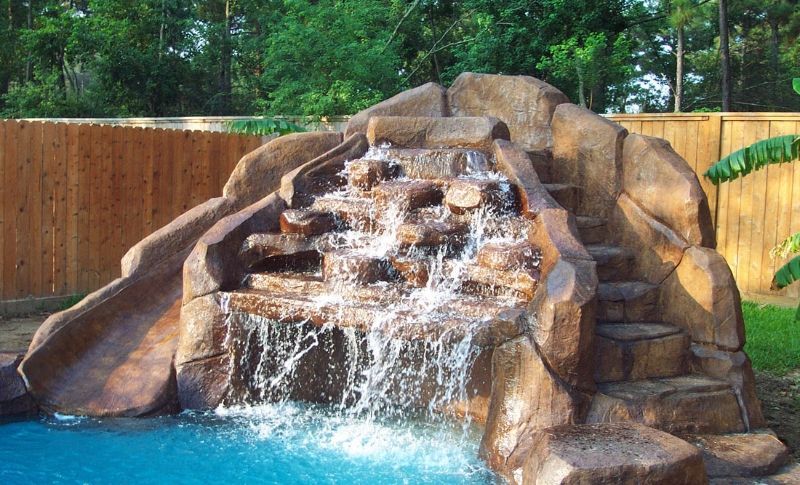 want a rock slide for our pool :)