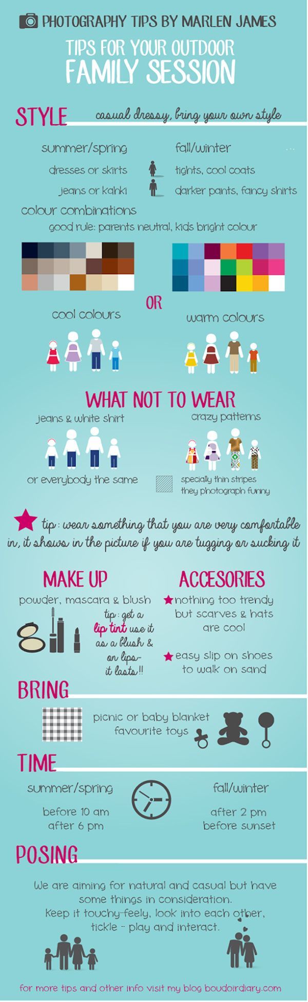 What to wear to your family portrait session infographic