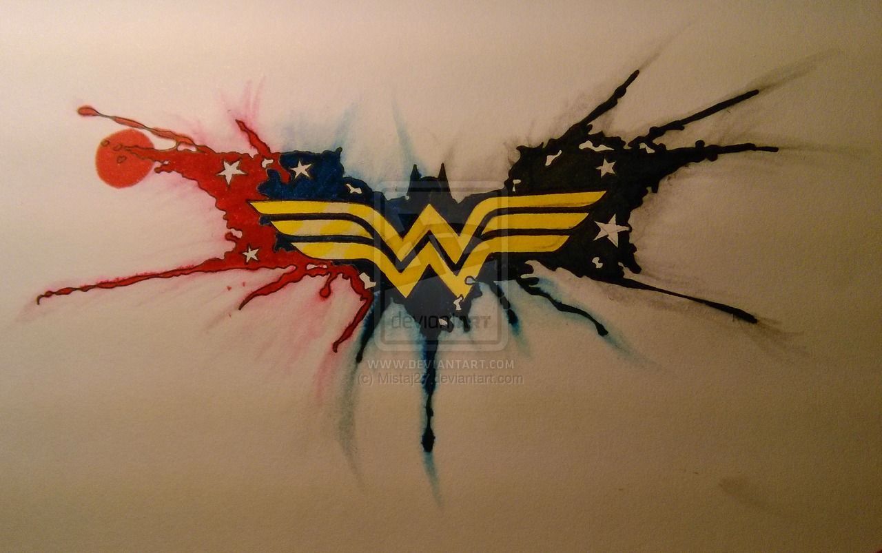 wonder woman tattoo | Wonder Woman Batman Tattoo by Mistaj27