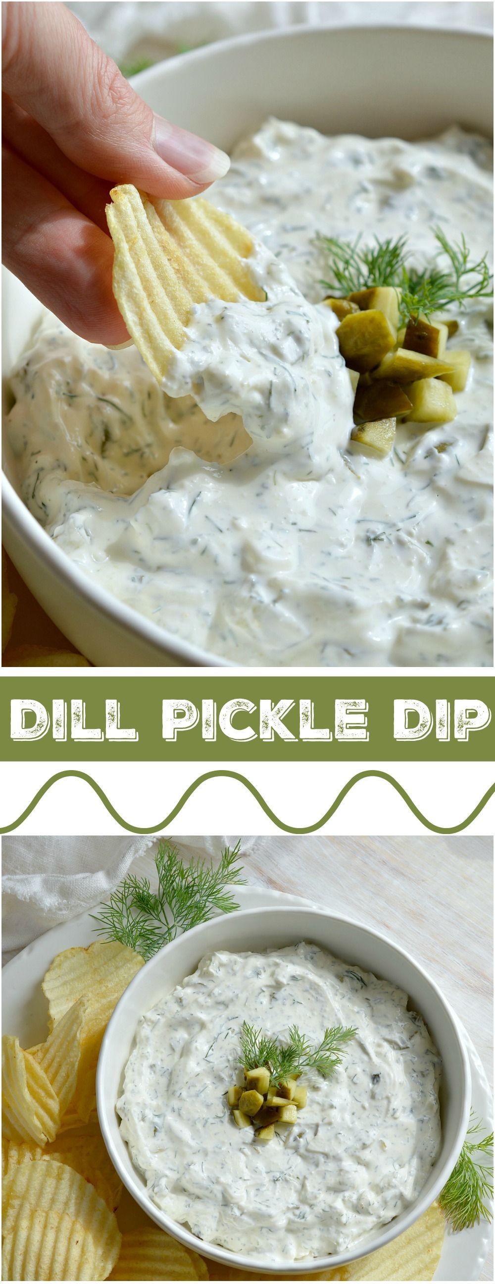 You NEED to try this Dill Pickle Dip recipe! Forget about french onion dip. This dip appetizer will be a n