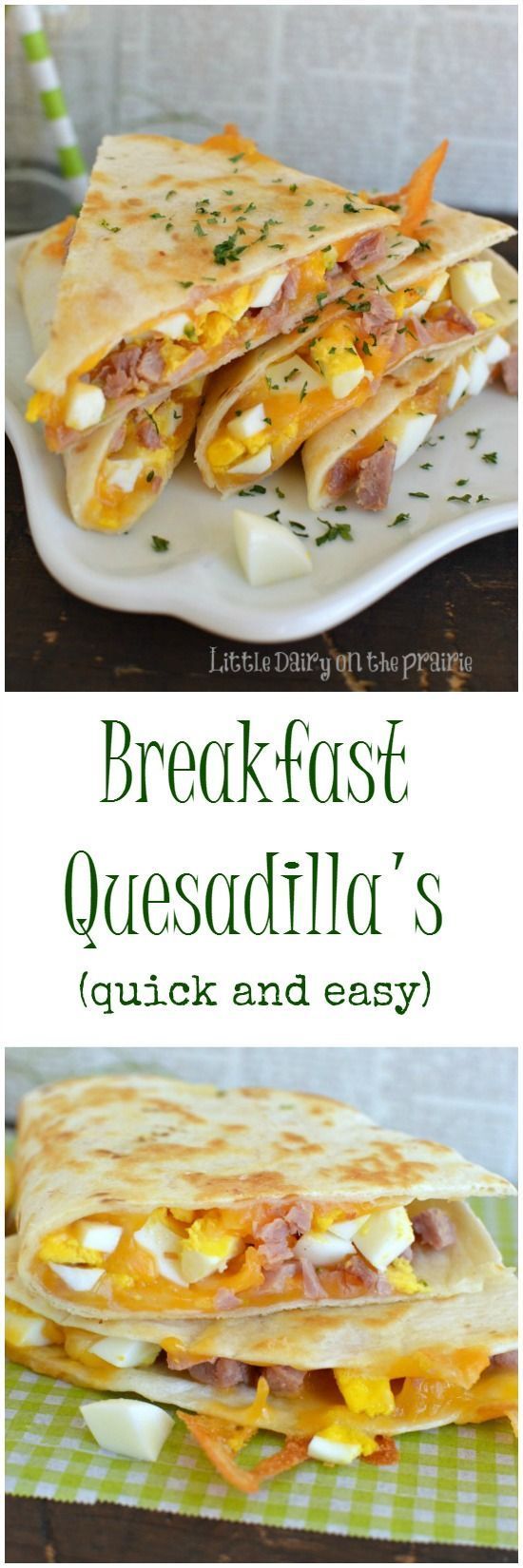 A breakfast quesadilla is what my kids get for breakfast as they are running out the door! Thank goodn