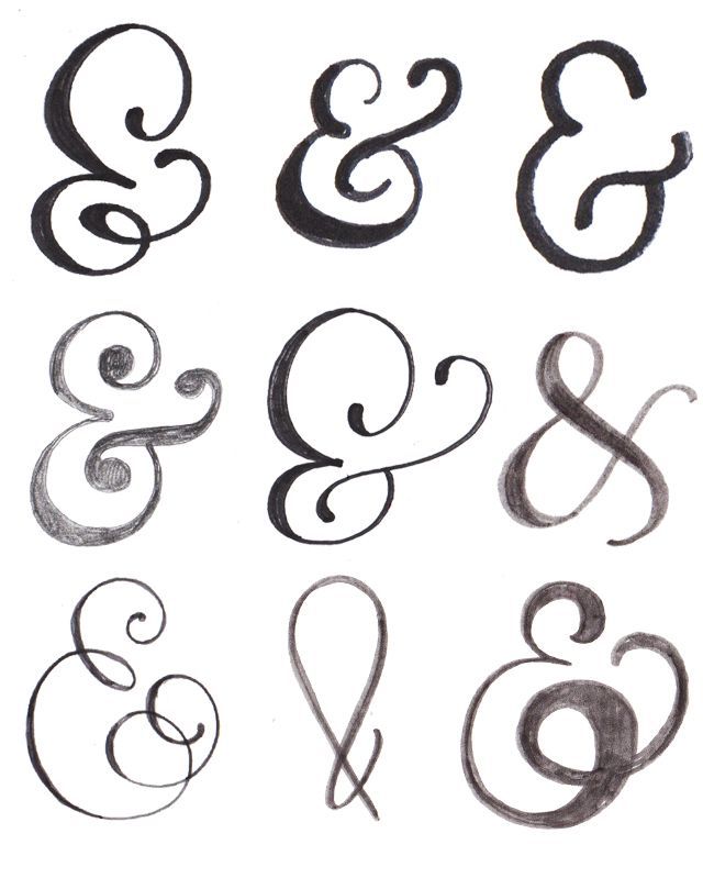 alisaburke: lettering series – practicing drawing ampersands