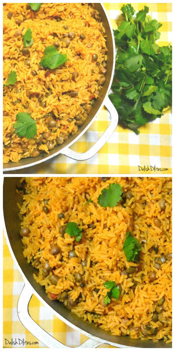 Arroz Con Gandules (Puerto Rican Rice and Pigeon Peas) | Delish DLites