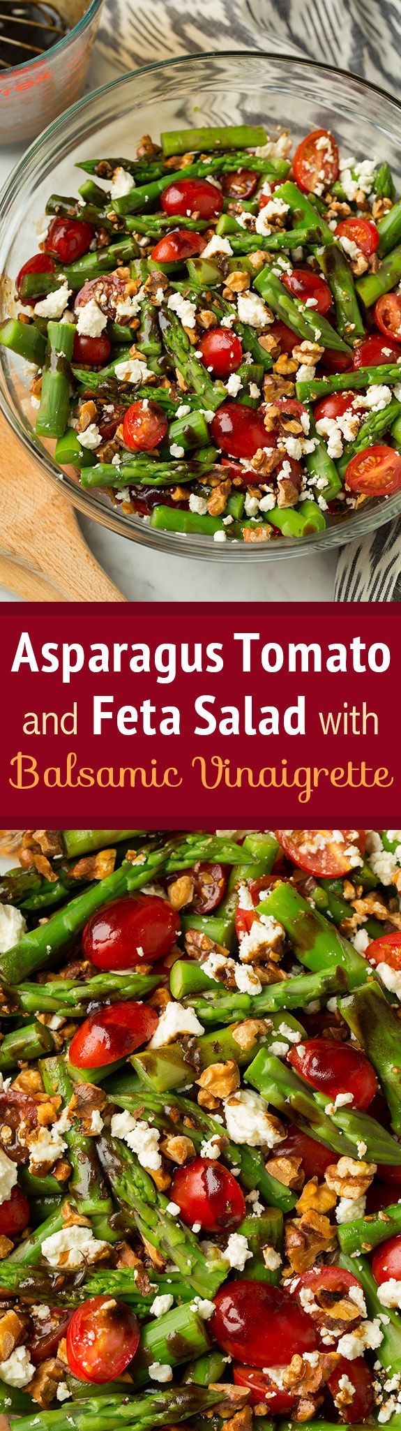 Asparagus, Tomato and Feta Salad with Balsamic Vinaigrette – Best spring salad!! Absolutely loved this