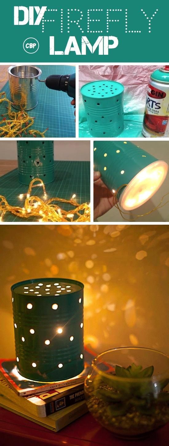 Beautiful And Artsy DIY Firefly Lamp – What a cool idea for a kids room!