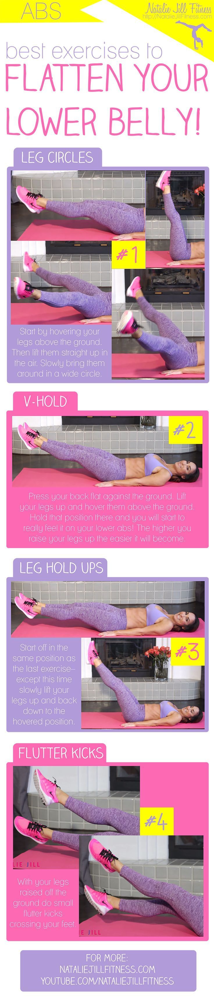Belly Pooch Be GONE!!!! Here Are The BEST Exercises To Flatten Your Lower Belly!!! Click On The Link B