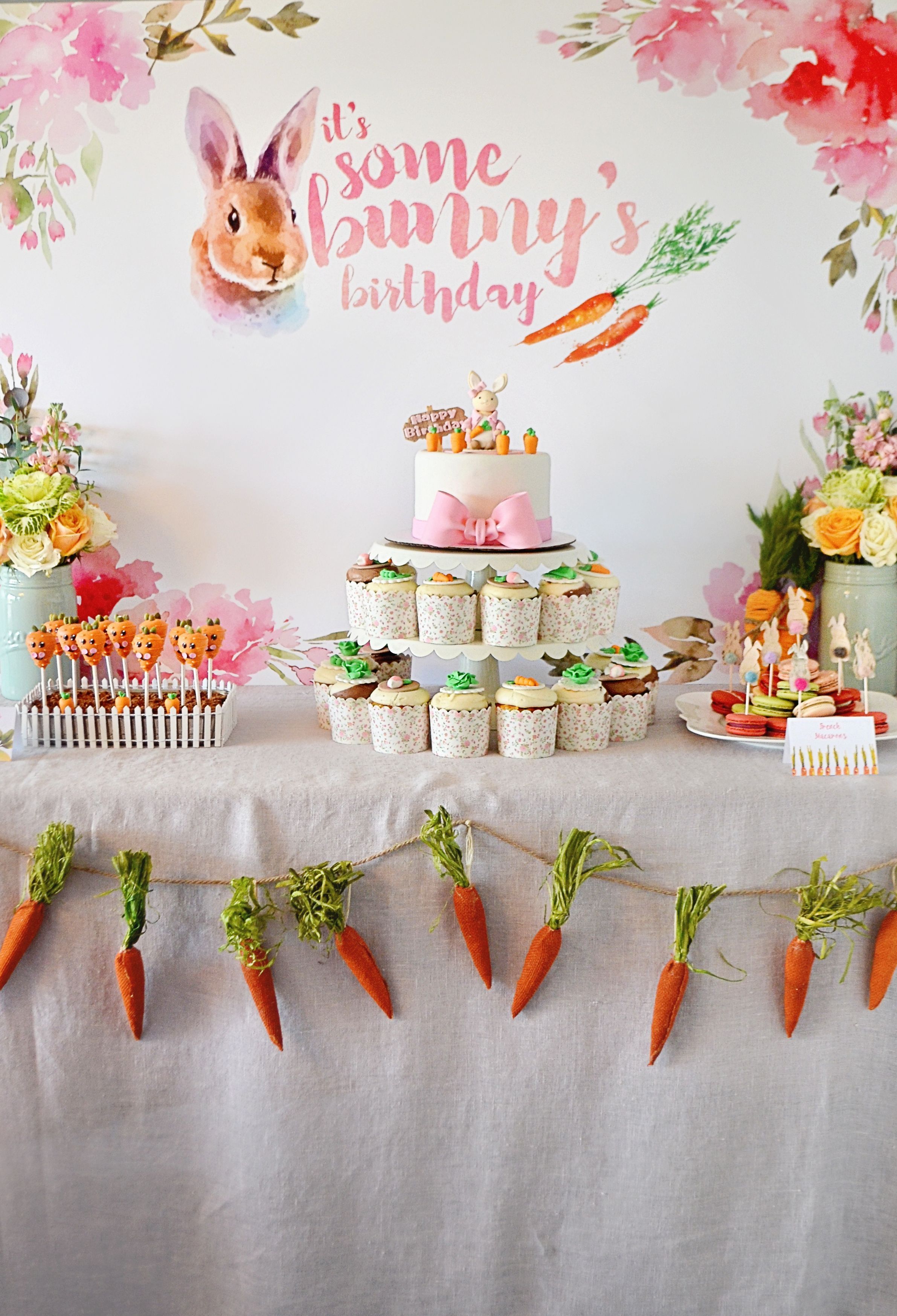 Bunny-Themed Birthday Party – cute ideas for a spring kids party!