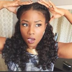 crochet braids with human hair. Love this style www.shorthaircuts…
