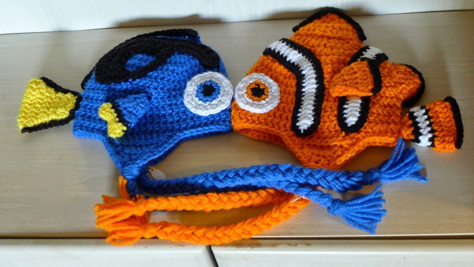 Crochet Nemo and Dory Hat Free Pattern