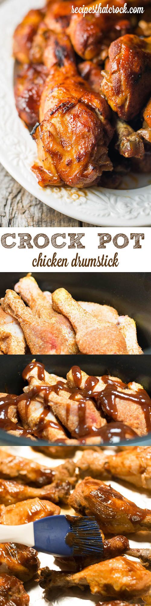 Crock Pot Chicken Drumstick Recipe: Easy crock pot recipe for chicken legs. So flavorful and our trick