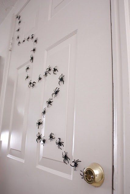 DIY your own spider trail with plastic spider rings. | 33 Cheap And Easy Ways To Throw An Epic Harry P