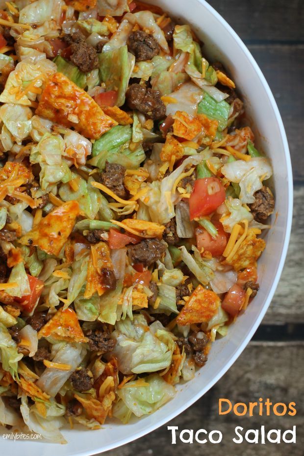 Doritos Taco Salad-My used to make this when I was younger, except I think she used to put some kind o
