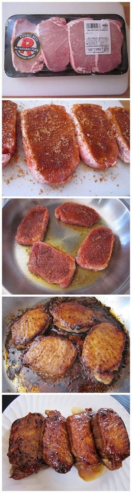 glazed pork chops – I have made these twice. My sister in law requested it the second time, Nathan lov