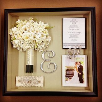 Isnt this cute? How to Make a Wedding Shadow Box. Click Blog at link in bio for info.