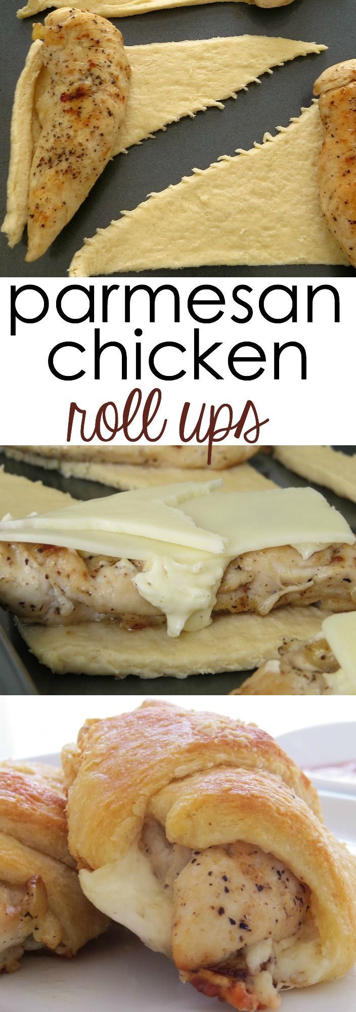 Looking for a quick and easy chicken dinner idea? These Parmesan Chicken Roll Ups will be one of your