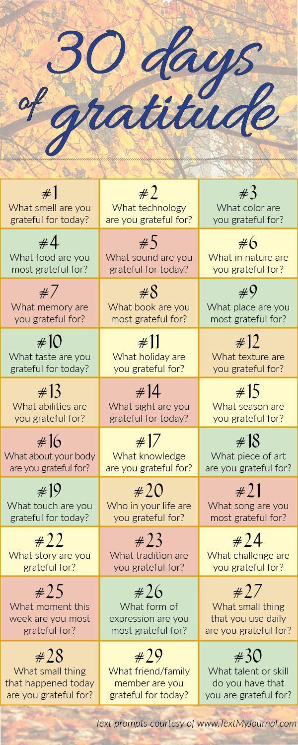 Loving these gratitude journal prompts; one every day for 30 days