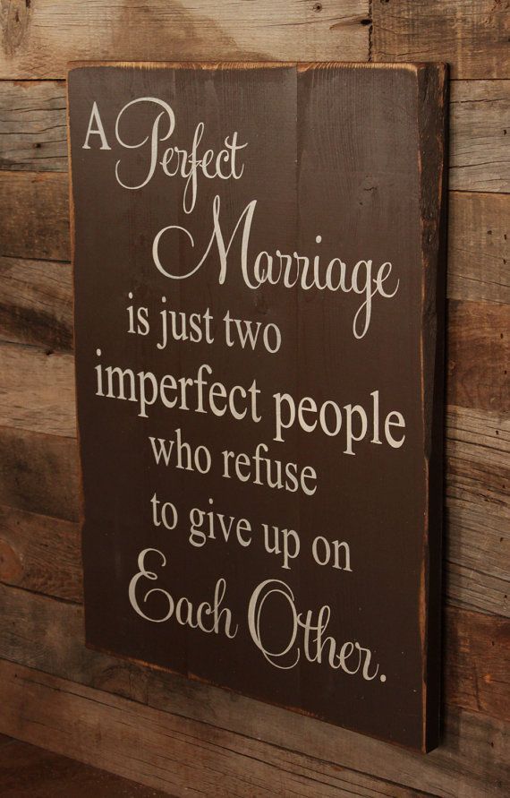 Maybe this is why we have made it so long:) Large Wood Sign A Perfect Marriage Subway Sign by dustinsh