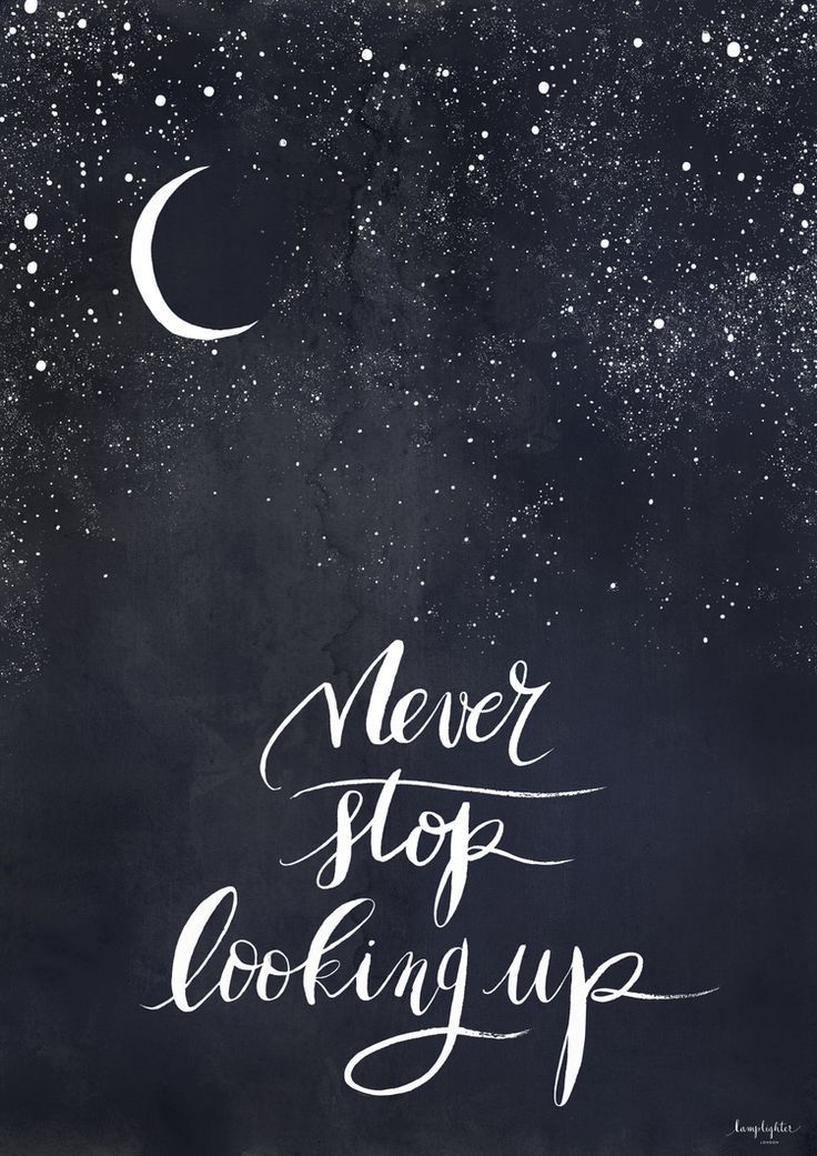 Never Stop Looking Up by Lamplighter London. Watercolour and calligraphy design donated to We Smile Hi