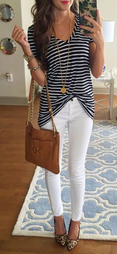 outfits with stripes for 2016 for women