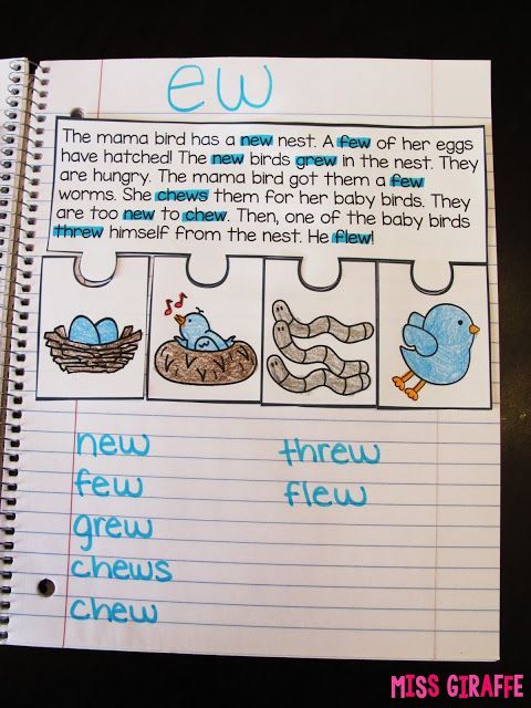 Phonics interactive notebook activities that practice reading fluency, sequencing, comprehension… cl