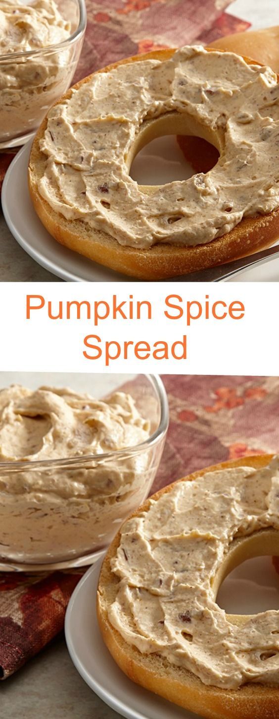 Pumpkin Spice Spread: This cream cheese spread has the flavors of fall holidays – pumpkin, pumpkin p