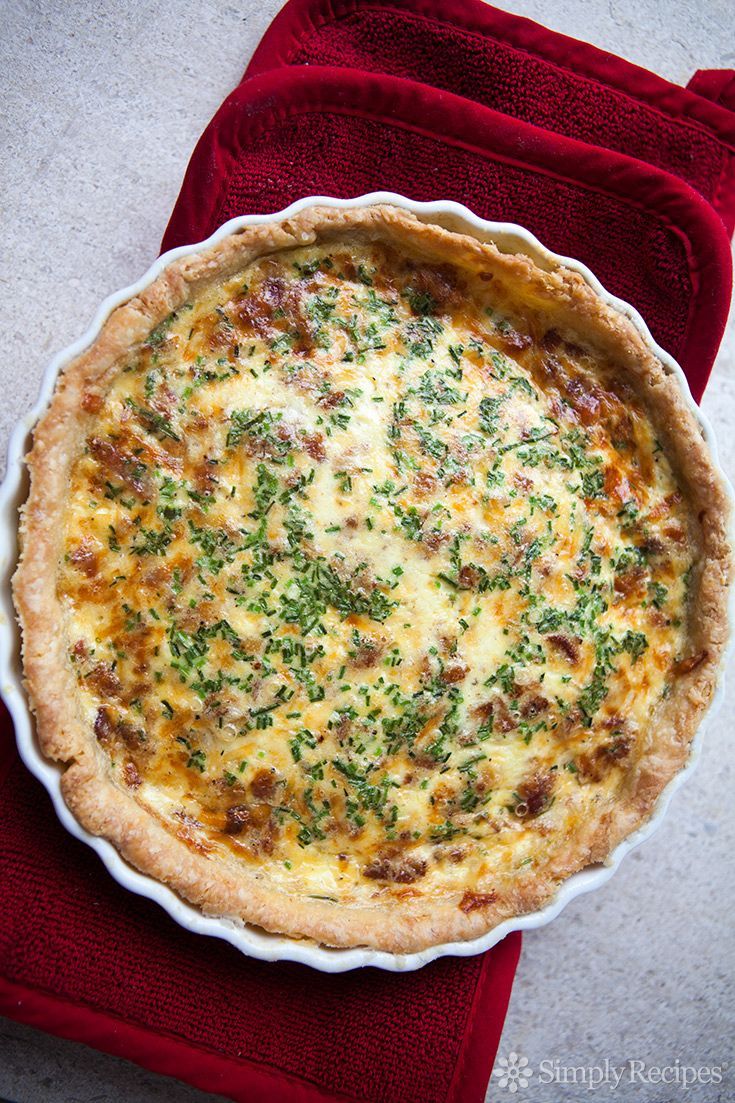 Quiche Lorraine ~ Quiche Lorraine with a buttery crust and a tender filling with our favorite food gro