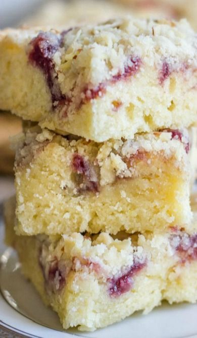 Raspberry Almond Bars Recipe ~ exceptionally amazingly delicious!