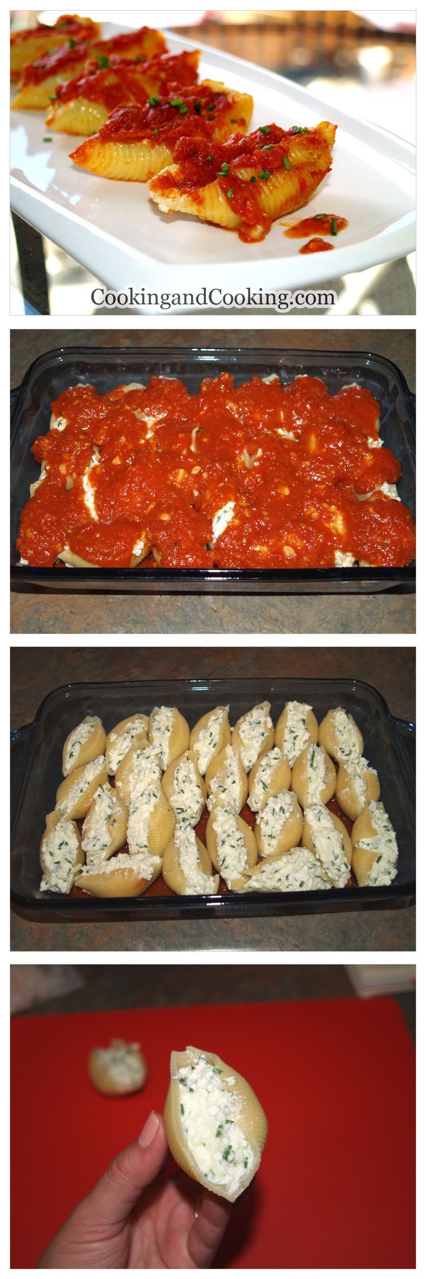 Ricotta Stuffed Shells Recipe – Im going the easy way out and using pre-made sauce! But I found m