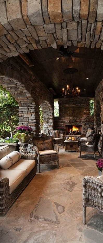 Rustic Outdoor Seating Area