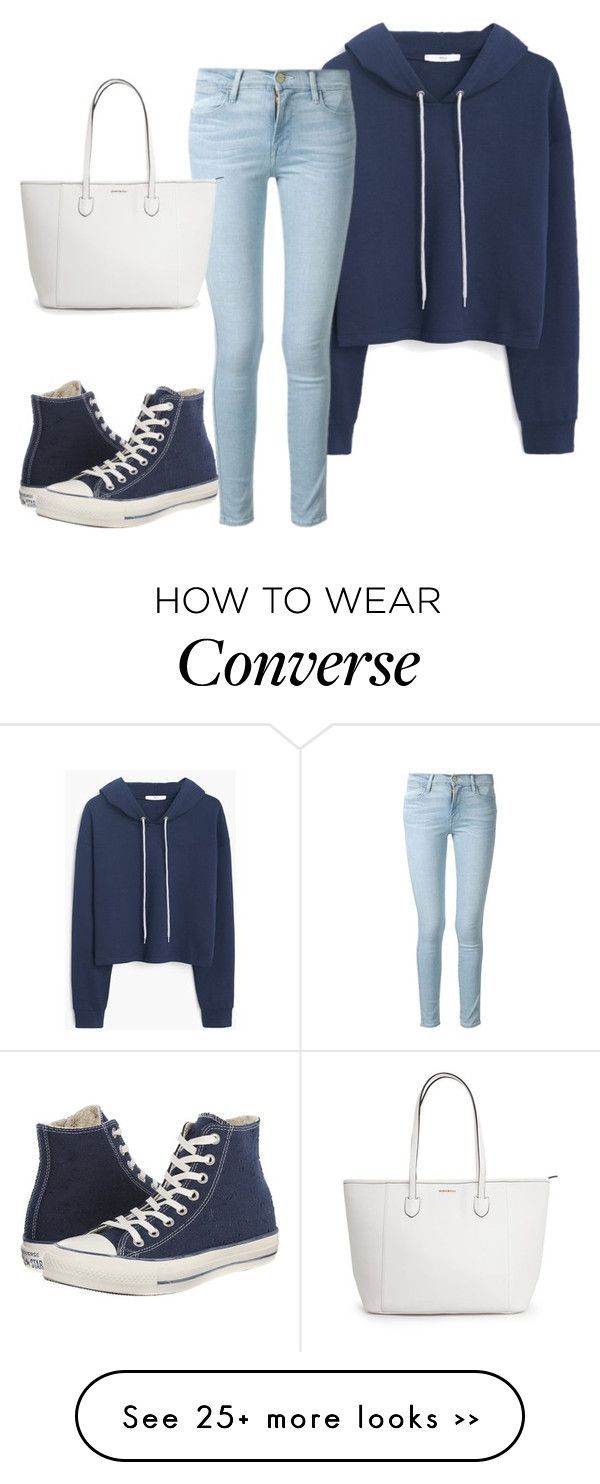“Sans titre #200” by israa-arafat on Polyvore featuring MANGO, Frame Denim and Converse