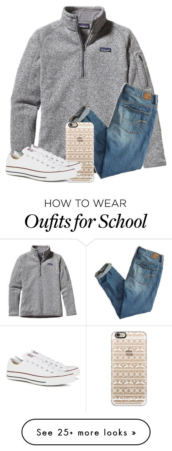 “School” by liveloveshopfashion on Polyvore featuring Patagonia, American Eagle Outfitters,