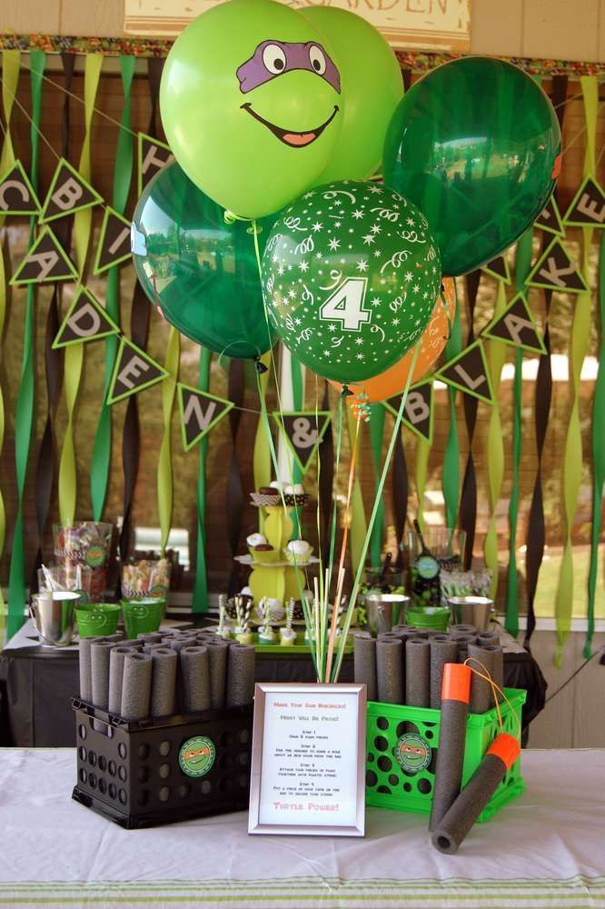 Teenage Mutant Ninja Turtles Birthday Party Ideas | Photo 40 of 50 | Catch My Party