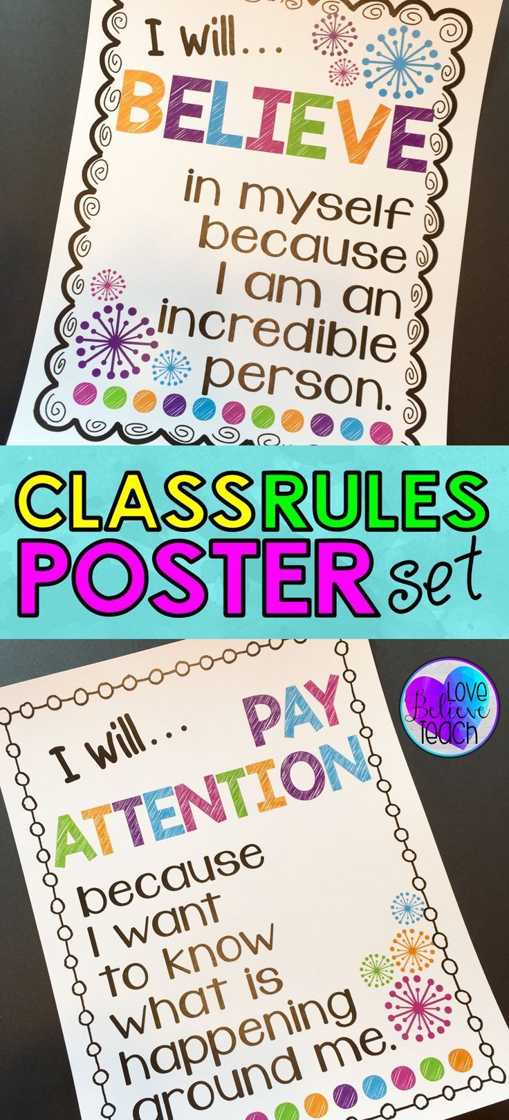 These posters are more than just basic “classroom rules”. They are a great way to help your