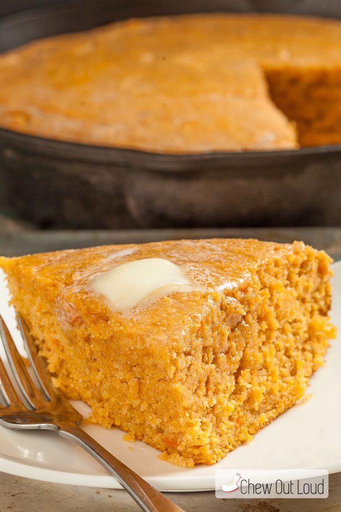 This cornbread is given an extra boost of fall flavors with roasted sweet potatoes and is nutritious a
