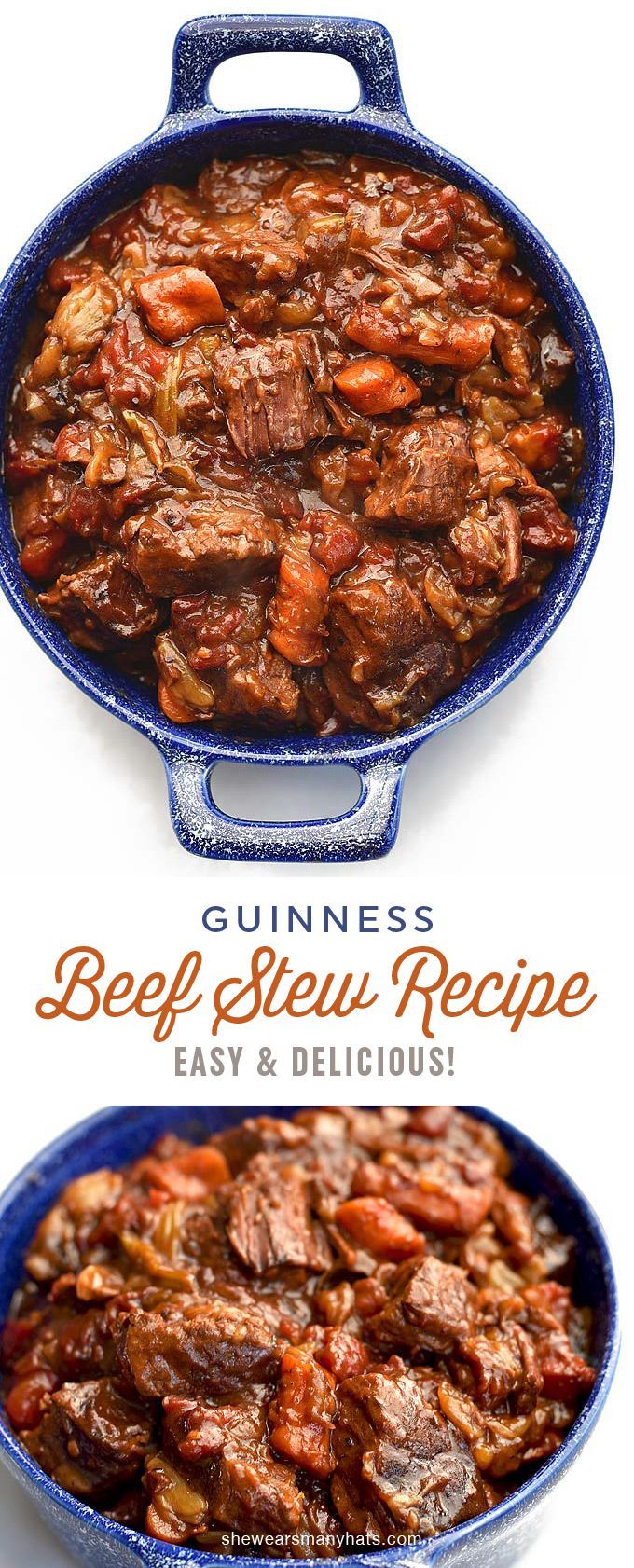 This Guinness Beef Stew Recipe makes a hearty meal that is the perfect comfort food for a cold night.