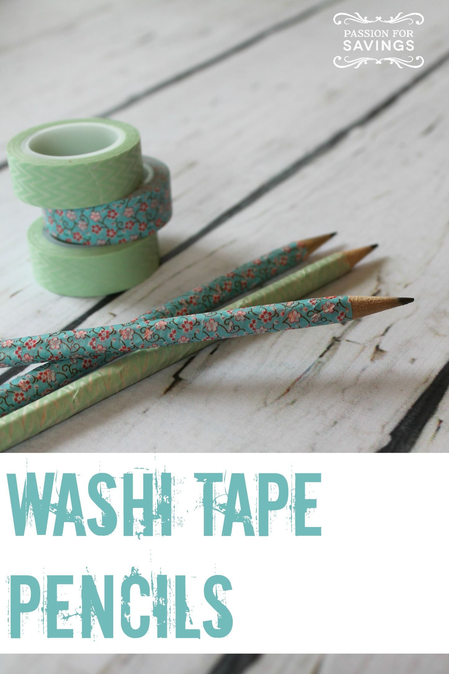 Washi Tape Pencils are a fun activity for kids this summer & a great Teachers Gift for Back to Sch