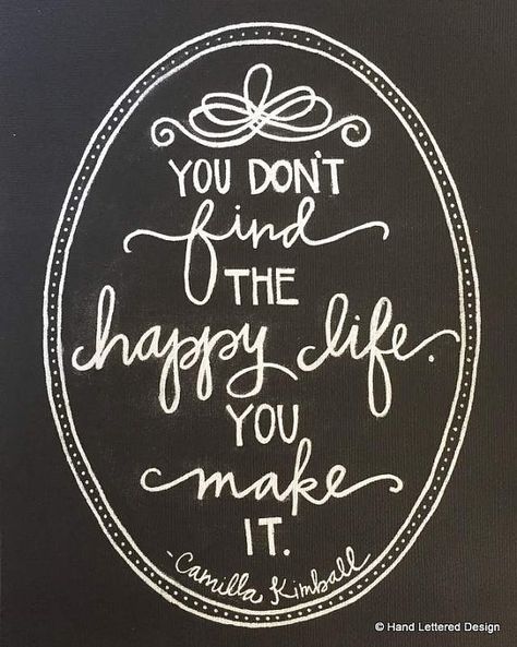 “You dont find the happy life. You make it” The Happy Life Motivational Print Hand by H