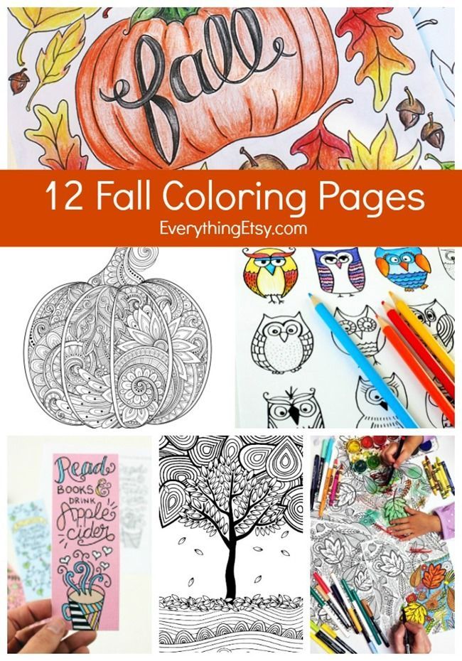 12 Fall Coloring Pages For Adults – (everythingetsy)