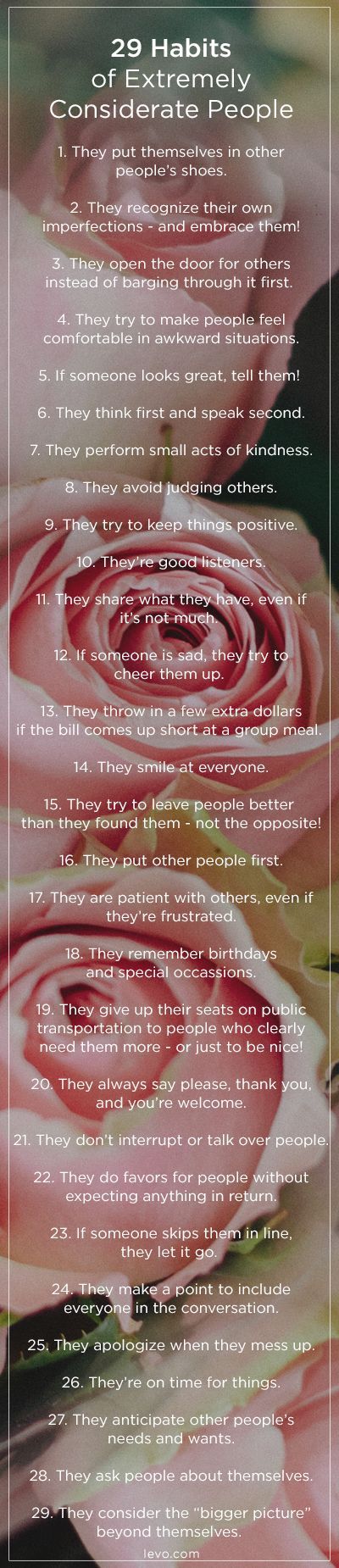 29 Habits of Extremely Considerate People www.levo.com