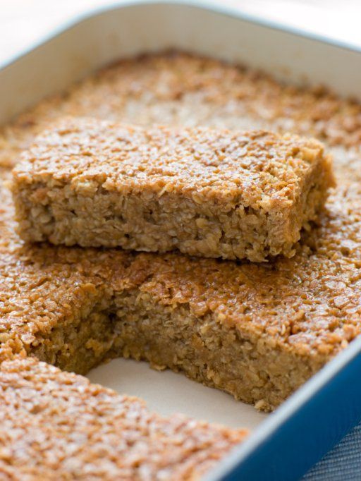 Barritas de banana y avena saludables y crocantes