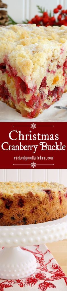 Christmas Cranberry Buckle – Holiday Cake