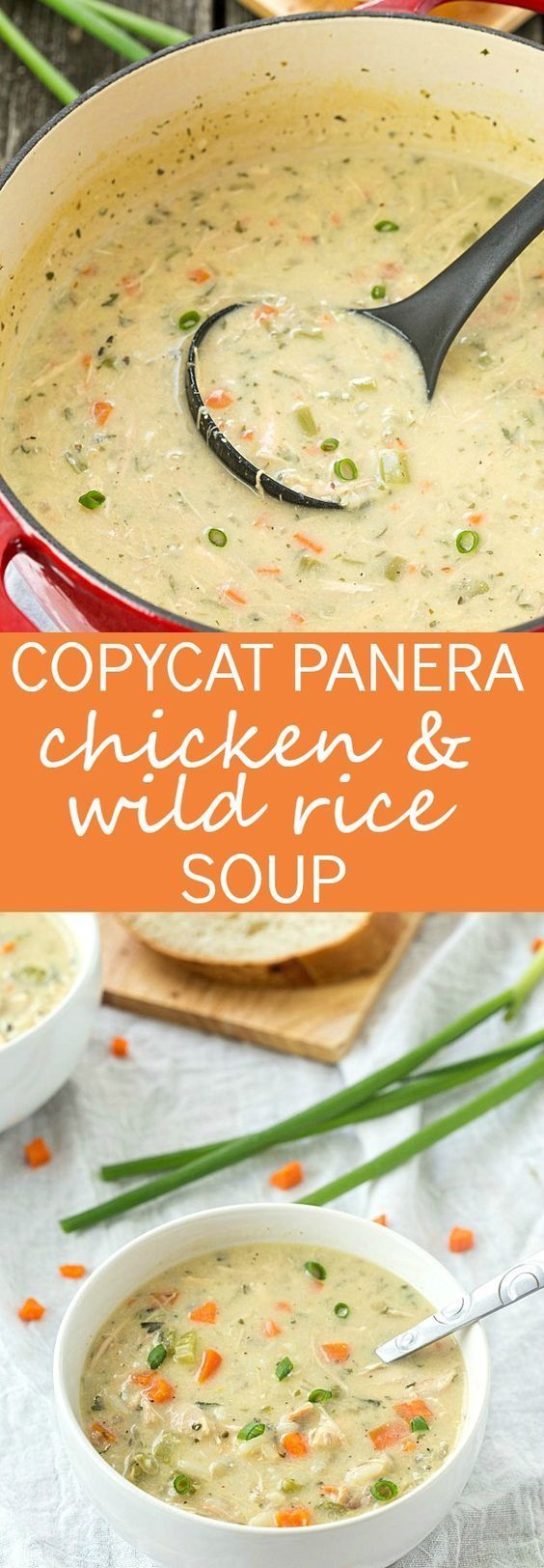 Copycat Panera Chicken and Wild Rice Soup Recipe – The best soup ever! Its creamy, flavorful, and