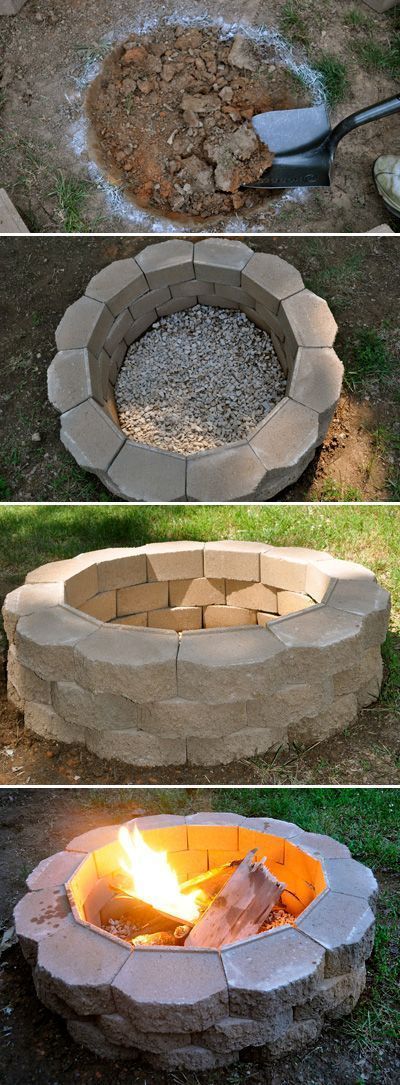 Create your own backyard oasis with this fun DIY firepit project!