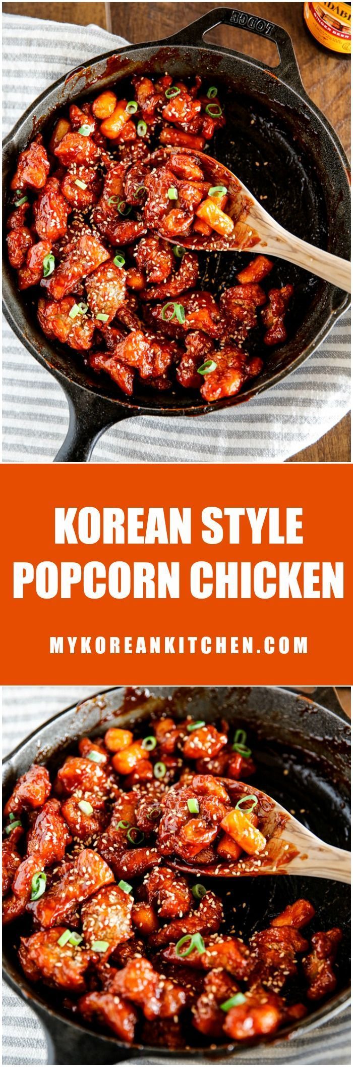 Crispy and sticky Korean style popcorn chicken