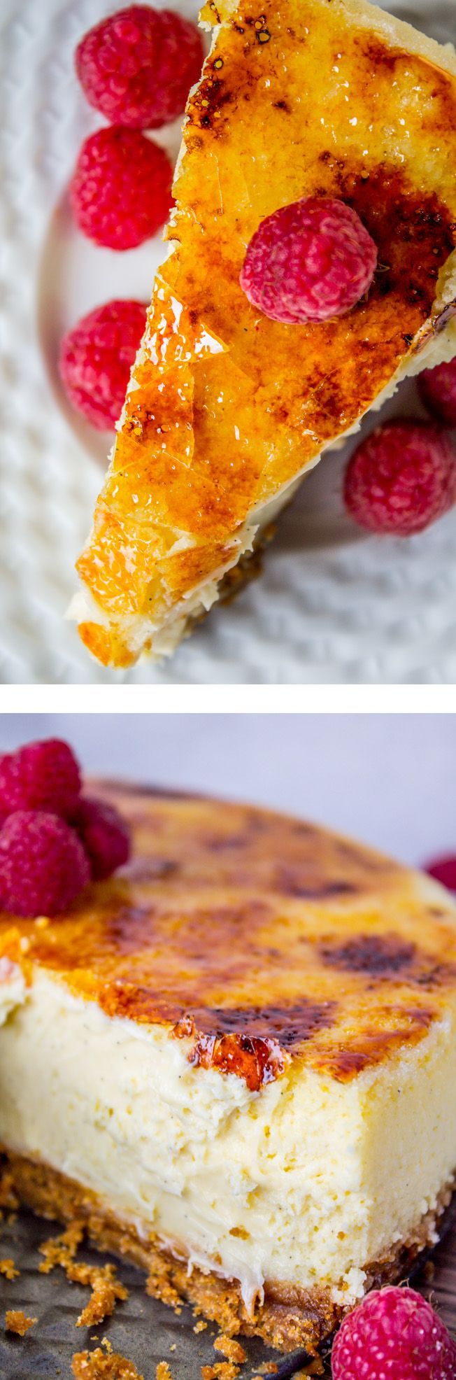 Crème Brûlée Cheesecake recipe from The Food Charlatan // Two of the best…