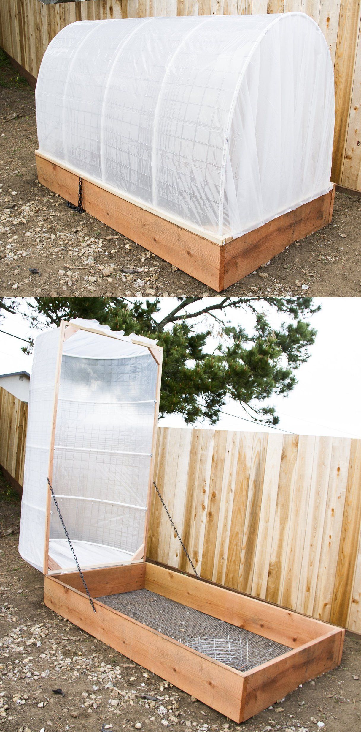 DIY Covered Greenhouse Garden:  A Removable Cover Solution to Protect Your Plants | Apartment Therapy