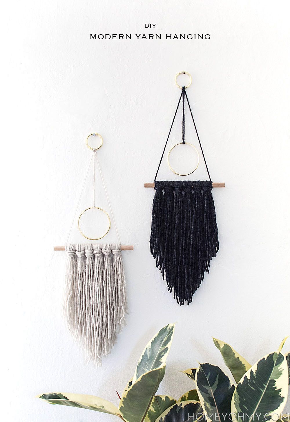 DIY Modern Yarn Hanging – Homey Oh My!