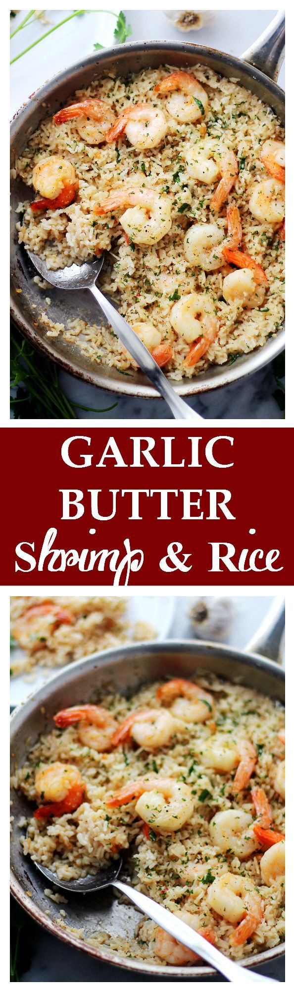 Garlic Butter Shrimp and Rice – Garlic Butter lends an amazing flavor to this speedy and incredibly de