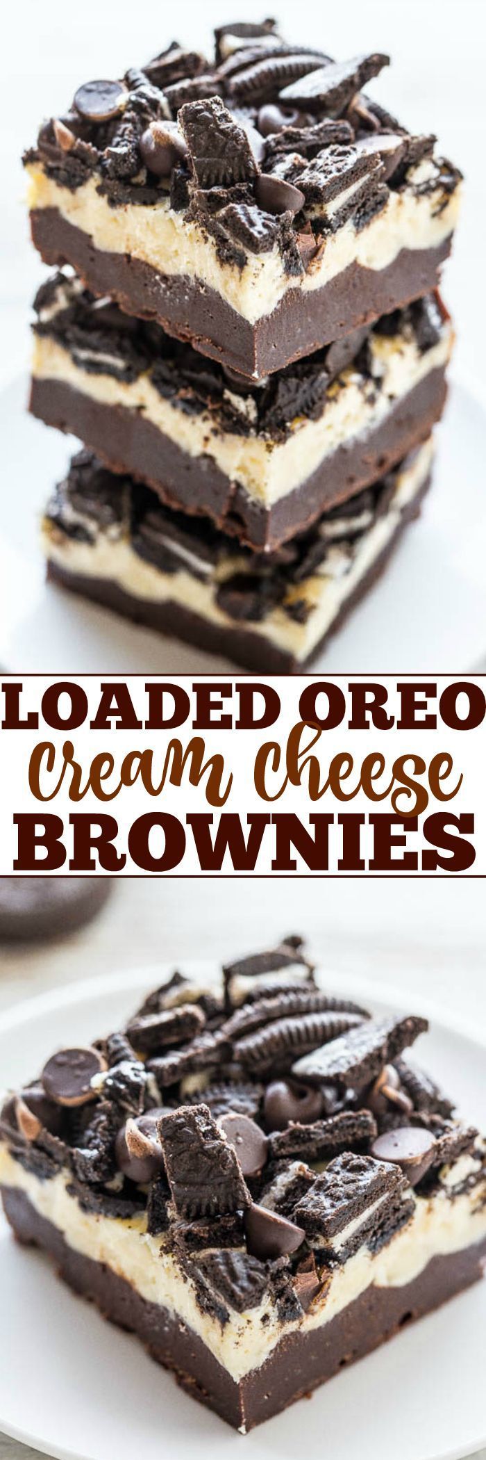 Loaded Oreo Cream Cheese Brownies